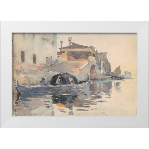 Ponte Panada, Fondamenta Nuove, Venice White Modern Wood Framed Art Print by Sargent, John Singer