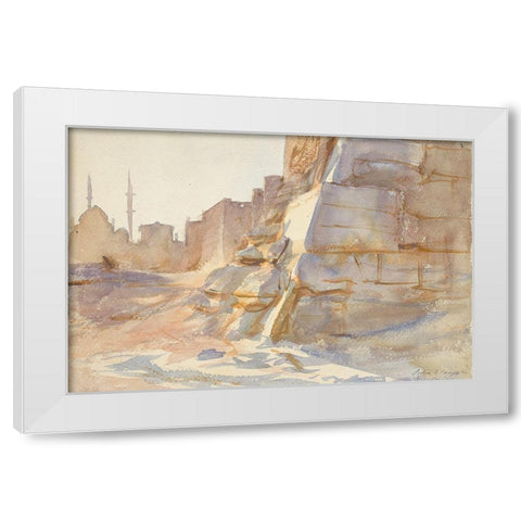 Cairo White Modern Wood Framed Art Print by Sargent, John Singer