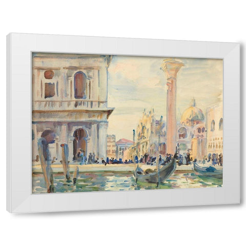 The Piazzetta White Modern Wood Framed Art Print by Sargent, John Singer