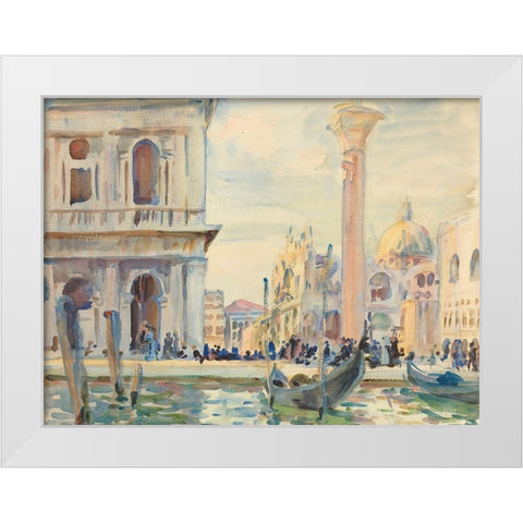 The Piazzetta White Modern Wood Framed Art Print by Sargent, John Singer
