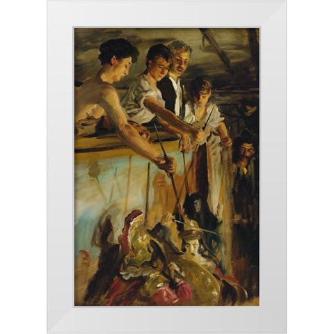 Marionettes White Modern Wood Framed Art Print by Sargent, John Singer