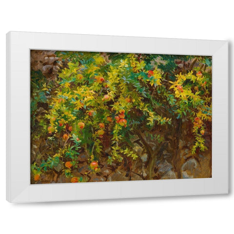 Pomegrantes, Majorca, 1908 White Modern Wood Framed Art Print by Sargent, John Singer