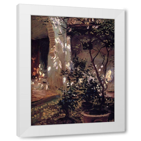 Granada Sunspots White Modern Wood Framed Art Print by Sargent, John Singer