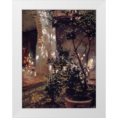 Granada Sunspots White Modern Wood Framed Art Print by Sargent, John Singer
