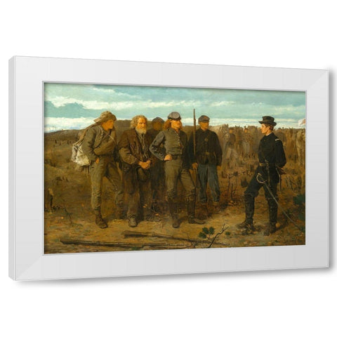 Prisoners from the Front White Modern Wood Framed Art Print by Homer, Winslow