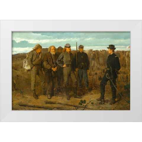 Prisoners from the Front White Modern Wood Framed Art Print by Homer, Winslow