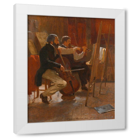 The Studio White Modern Wood Framed Art Print by Homer, Winslow