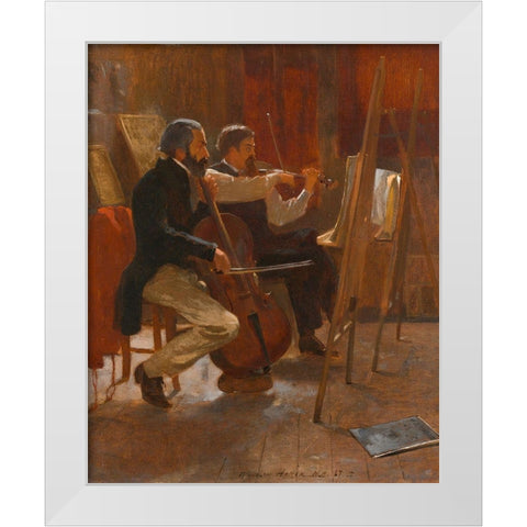 The Studio White Modern Wood Framed Art Print by Homer, Winslow