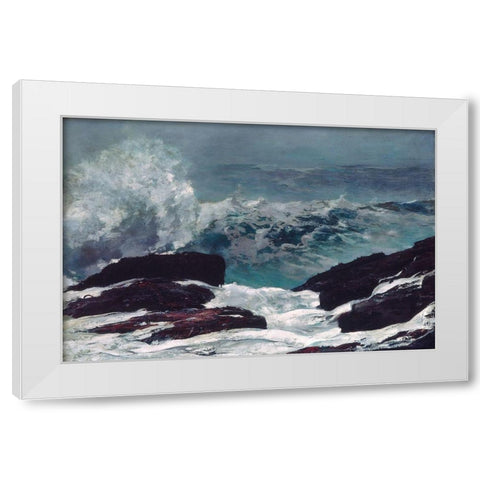 Maine Coast White Modern Wood Framed Art Print by Homer, Winslow