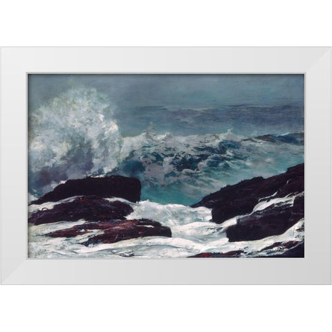 Maine Coast White Modern Wood Framed Art Print by Homer, Winslow