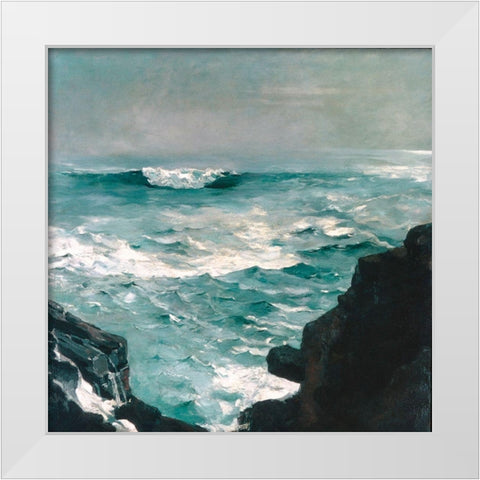 Cannon Rock White Modern Wood Framed Art Print by Homer, Winslow