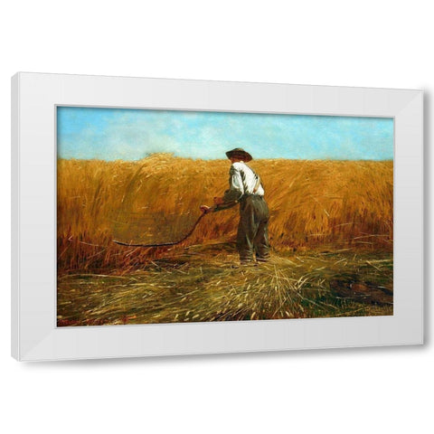 The Veteran in a New Field White Modern Wood Framed Art Print by Homer, Winslow