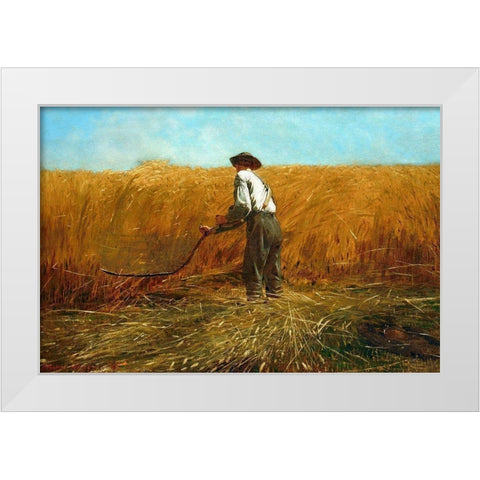 The Veteran in a New Field White Modern Wood Framed Art Print by Homer, Winslow