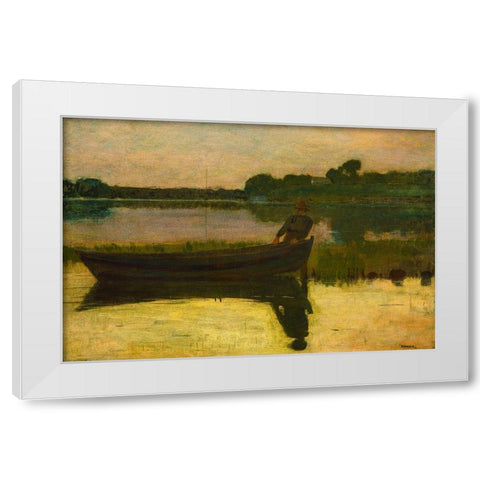 Sunset White Modern Wood Framed Art Print by Homer, Winslow