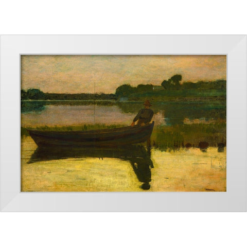 Sunset White Modern Wood Framed Art Print by Homer, Winslow