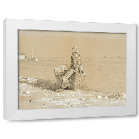 Looking Out White Modern Wood Framed Art Print by Homer, Winslow