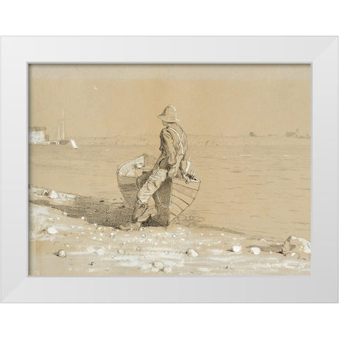 Looking Out White Modern Wood Framed Art Print by Homer, Winslow