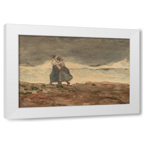 Danger White Modern Wood Framed Art Print by Homer, Winslow