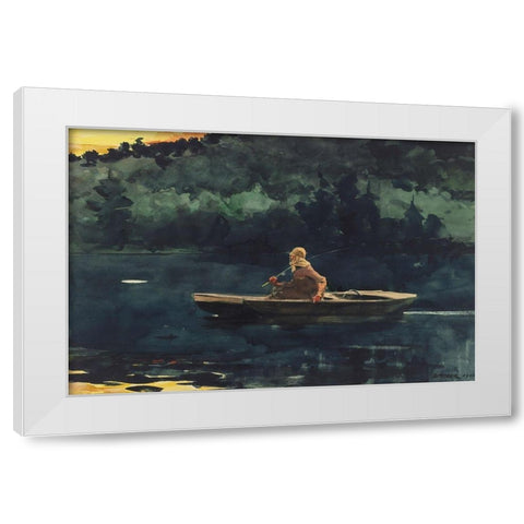The Rise White Modern Wood Framed Art Print by Homer, Winslow