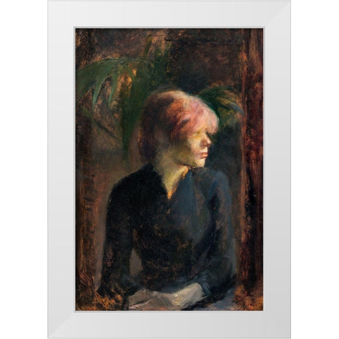 Carmen Gaudin White Modern Wood Framed Art Print by Toulouse-Lautrec, Henri de
