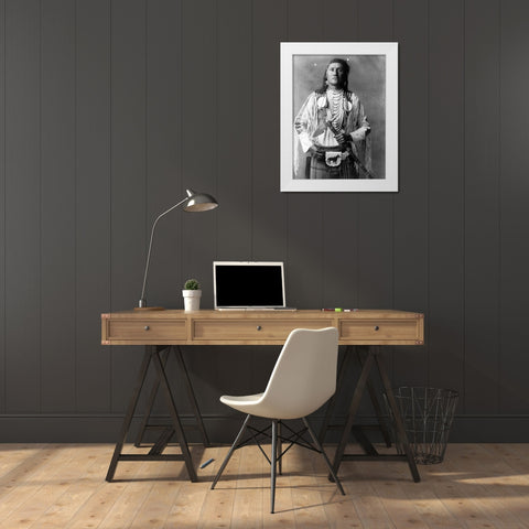 Holds The Enemy White Modern Wood Framed Art Print by Curtis, Edward