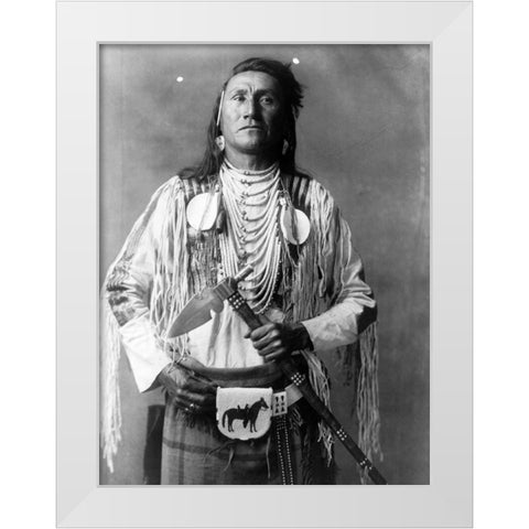 Holds The Enemy White Modern Wood Framed Art Print by Curtis, Edward