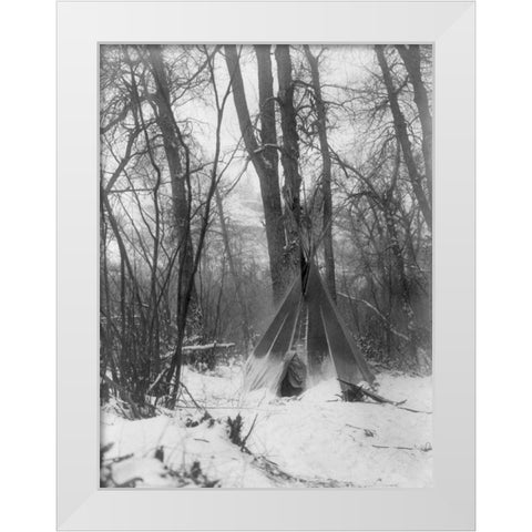 In the forest White Modern Wood Framed Art Print by Curtis, Edward