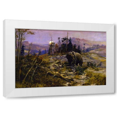 To the Victor Belong the Spoils White Modern Wood Framed Art Print by Russell, Charles Marion