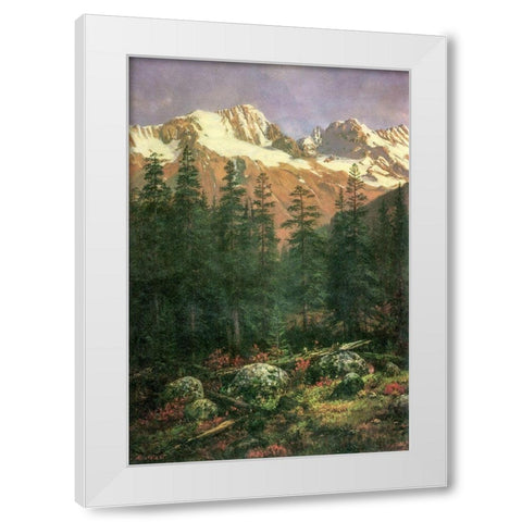 Canadian Rockies White Modern Wood Framed Art Print by Bierstadt, Albert