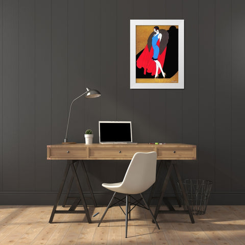 Mexican Magazine Cover 1920 Fashion White Modern Wood Framed Art Print by Garcia Cabral, Ernesto