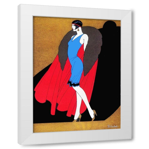 Mexican Magazine Cover 1920 Fashion White Modern Wood Framed Art Print by Garcia Cabral, Ernesto