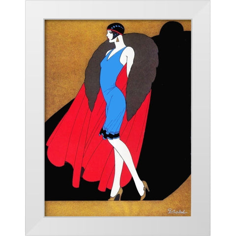 Mexican Magazine Cover 1920 Fashion White Modern Wood Framed Art Print by Garcia Cabral, Ernesto