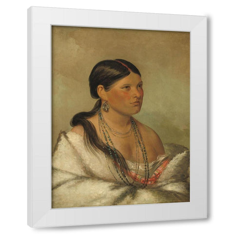 The Female Eagle - Shawano White Modern Wood Framed Art Print by Catlin, George