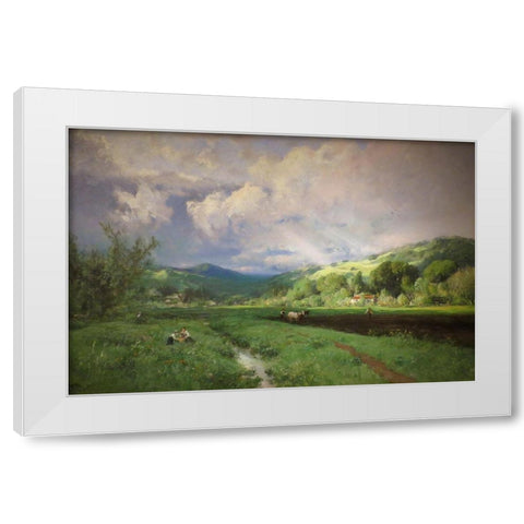 Spring in Marin County, California White Modern Wood Framed Art Print by Keith, William