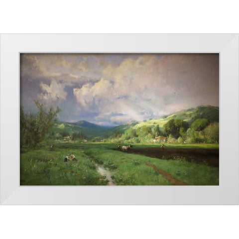 Spring in Marin County, California White Modern Wood Framed Art Print by Keith, William