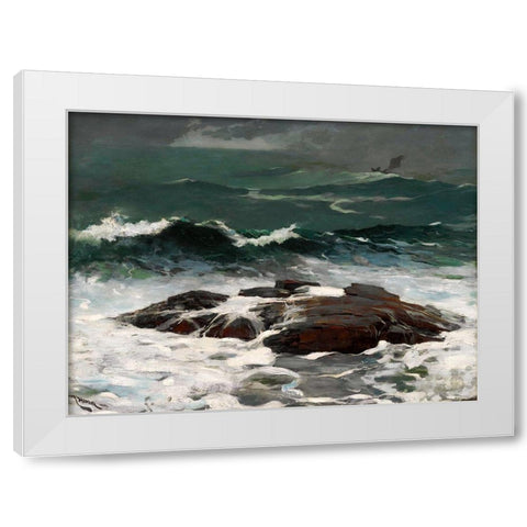 Summer Squall White Modern Wood Framed Art Print by Homer, Winslow
