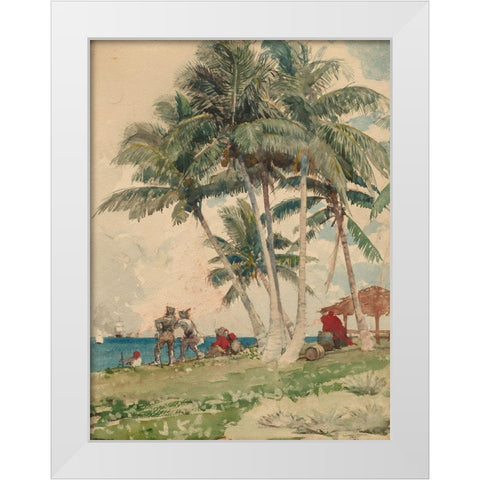The Buccaneers White Modern Wood Framed Art Print by Homer, Winslow