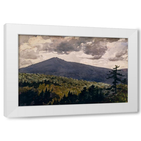 Burnt Mountain White Modern Wood Framed Art Print by Homer, Winslow