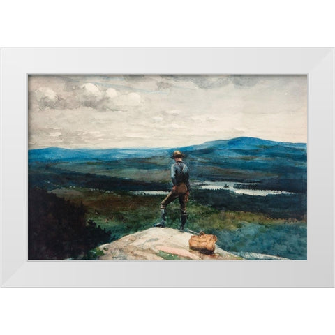 The Ranger, Adirondacks White Modern Wood Framed Art Print by Homer, Winslow