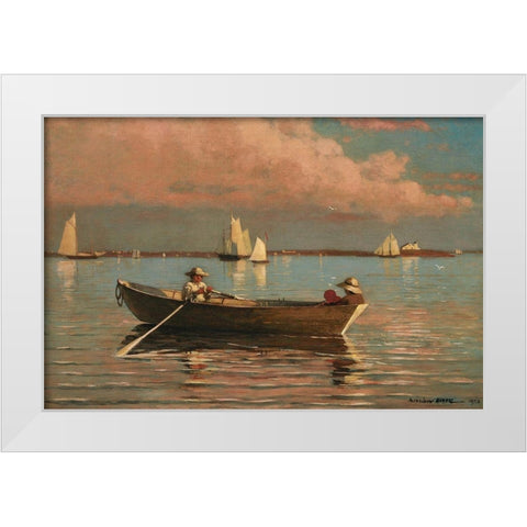 Gloucester Harbor White Modern Wood Framed Art Print by Homer, Winslow