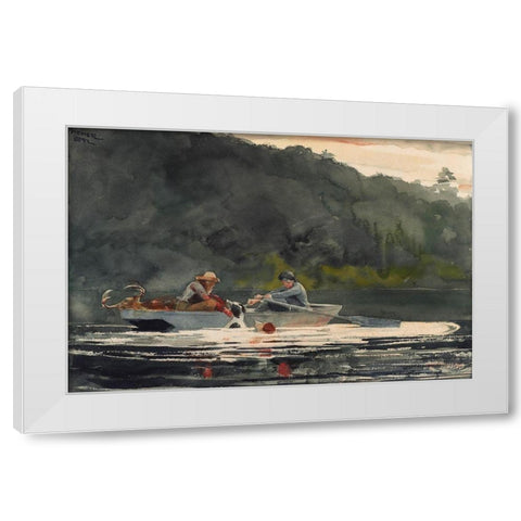 The End of the Hunt White Modern Wood Framed Art Print by Homer, Winslow