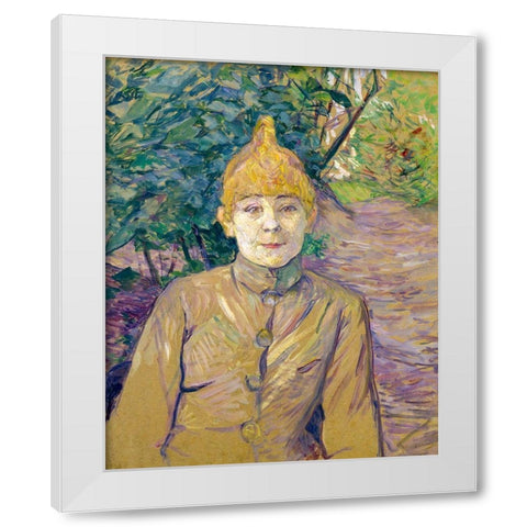 The Streetwalker 1891 White Modern Wood Framed Art Print by Toulouse-Lautrec, Henri de