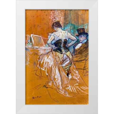 Conquest of passage White Modern Wood Framed Art Print by Toulouse-Lautrec, Henri de
