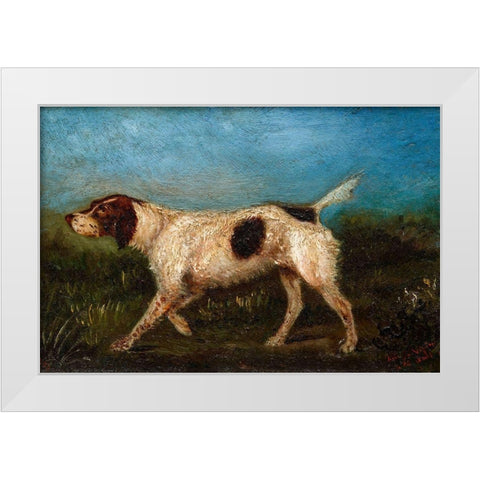 La Gousse White Modern Wood Framed Art Print by Toulouse-Lautrec, Henri de