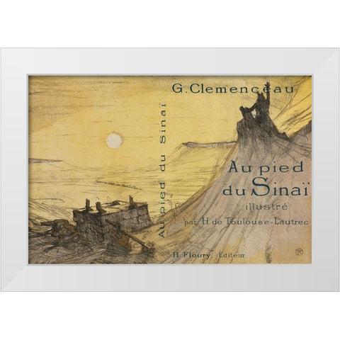Au pied du Sinai Couverture White Modern Wood Framed Art Print by Toulouse-Lautrec, Henri de