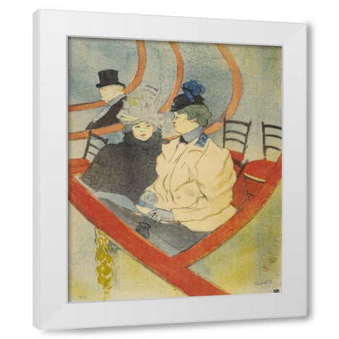 The great lodge White Modern Wood Framed Art Print by Toulouse-Lautrec, Henri de