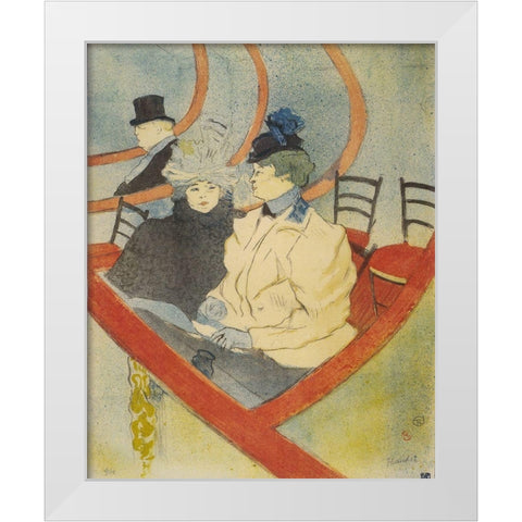 The great lodge White Modern Wood Framed Art Print by Toulouse-Lautrec, Henri de