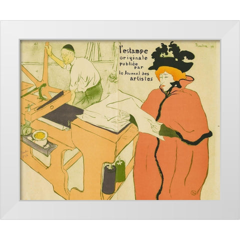 Cover for Lestampe originale White Modern Wood Framed Art Print by Toulouse-Lautrec, Henri de