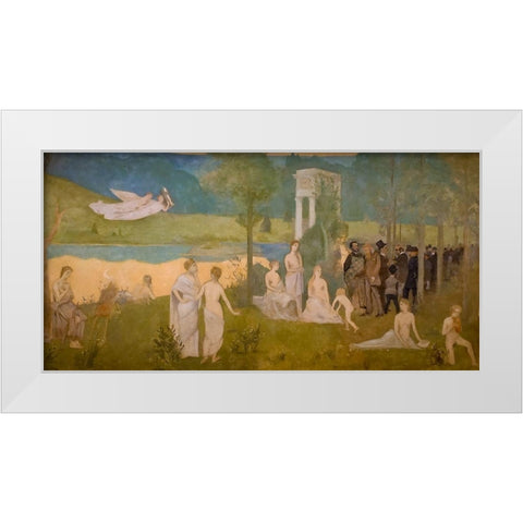 The Sacred Grove White Modern Wood Framed Art Print by Toulouse-Lautrec, Henri de