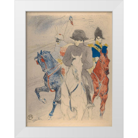 Napoleon White Modern Wood Framed Art Print by Toulouse-Lautrec, Henri de